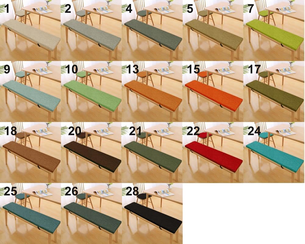Bench Cushion,2" Thick Bench Cushion for Indoor/Outdoor Furniture,Non-Slip Garden Patio Swing Long Chair Seat Pad,Thickened Piano Bench Cushion (31x14inch,7)