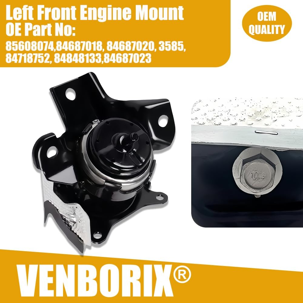 Venborix Passenger Side Right Front Engine Mount for Cadillac Escalade Chevrolet Silverado 1500 2019-2024 Genuine GM 85608073,85806750, 84687017, 84687019, 84687024, 84718753, 84848132,3586