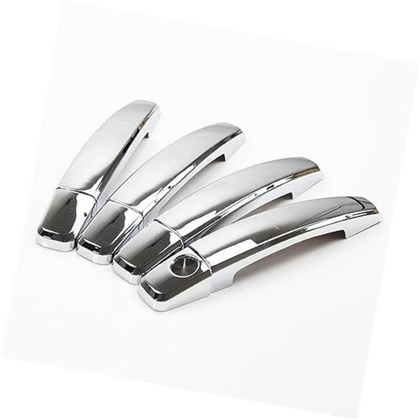 Pizgear, for Opel, Insignia for Holden, for Vauxhall, Insignia, for Buick, Regal 2009-2016 Chrome Carbon Fiber Car Door Handle Cover Trim Stickers Car Door Handle Cover(Silver)