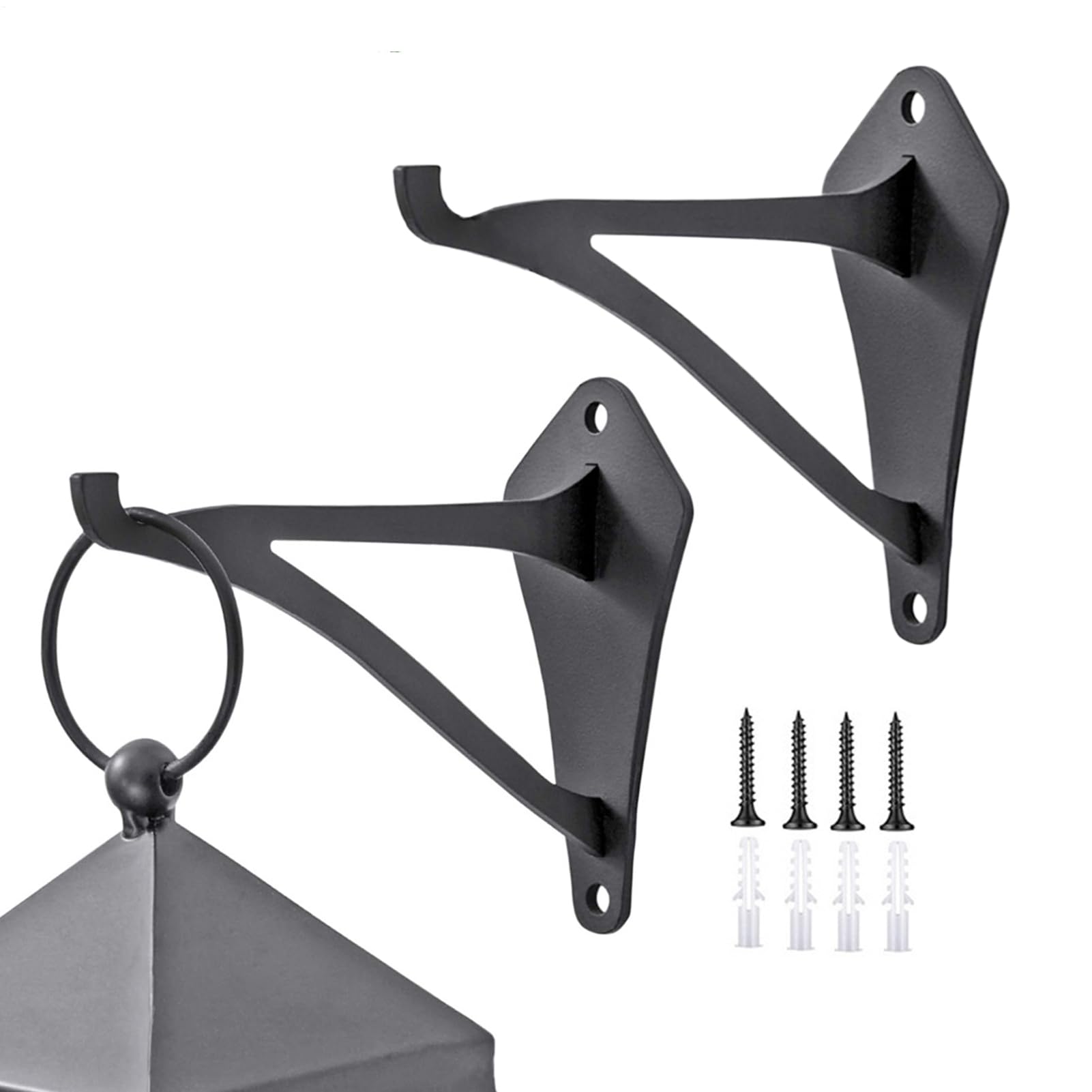 Crochets muraux pour plantes d'extérieur lot de 2 supports suspendus jardin
