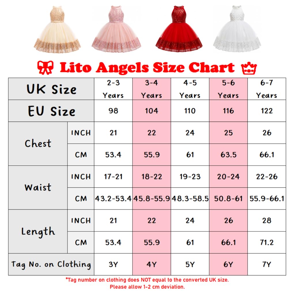 Lito Angels Vestido Niña Lentejuelas sin Mangas con Tul, Vestido Elegante Brillante para Boda Invitada, Actuación Escénica