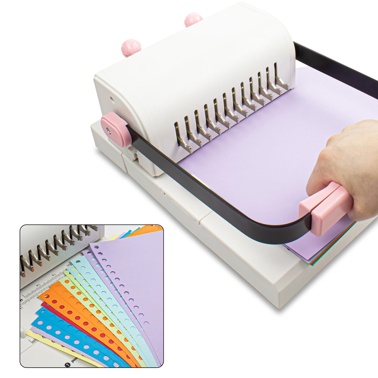 Ensemble de reliures de livres en acier et pinces pour travaux manuels, kit complet de reliure spirale avec outils essentiels pour projets créatifs, idéal pour la maison et le bureau
