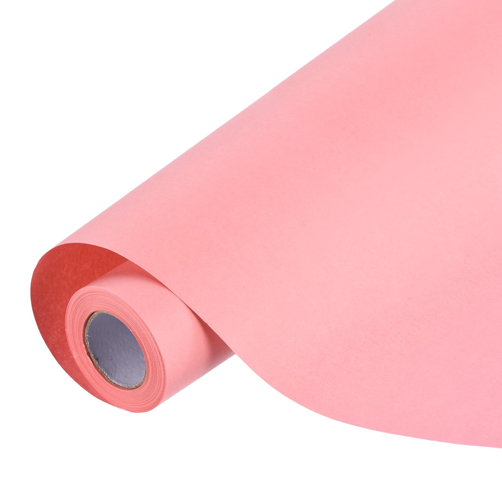 sourcing map Kraft Wrapping Paper Roll, 38cm x 1100cm Decorative Paper for Gift Wrapping Bouquet Flower Bulletin Board Art Painting Craft Packaging Shipping, Pink 80GSM