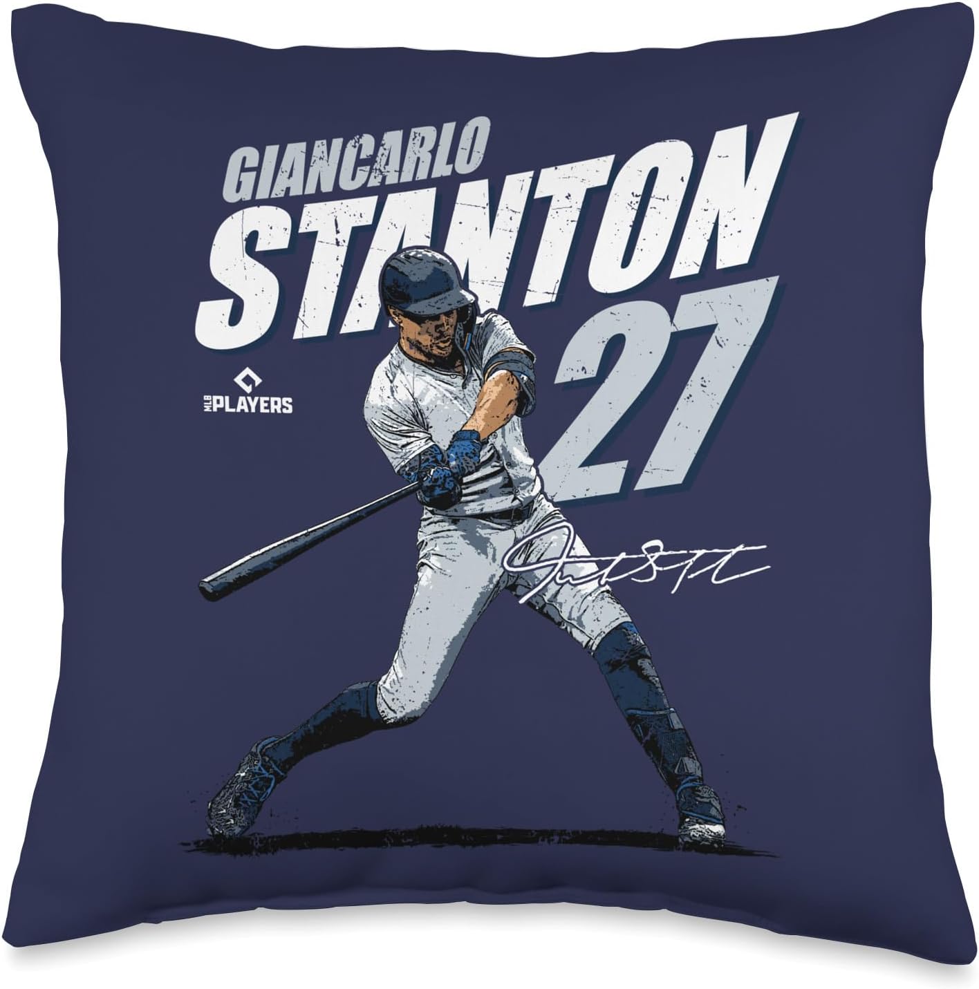 Giancarlo Stanton | New York Baseball Players | MLBGSN3001 Throw Pillow