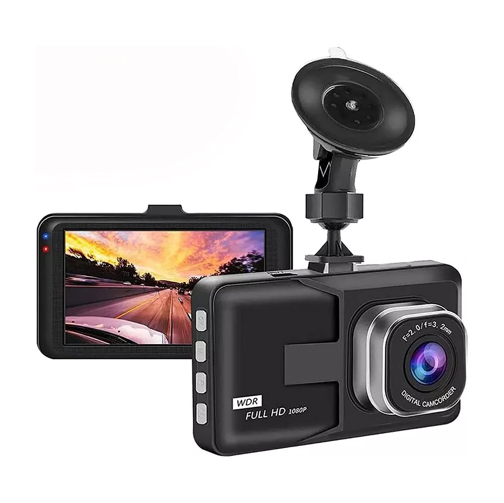 XTZJ Dash Cam 1080P Full HD Car DVR Dashboard Camera Video Recorder in Car Camera Dashcam for Cars 170 Wide Angle WDR with 3.0" LCD Display Night Vision G-Sensor