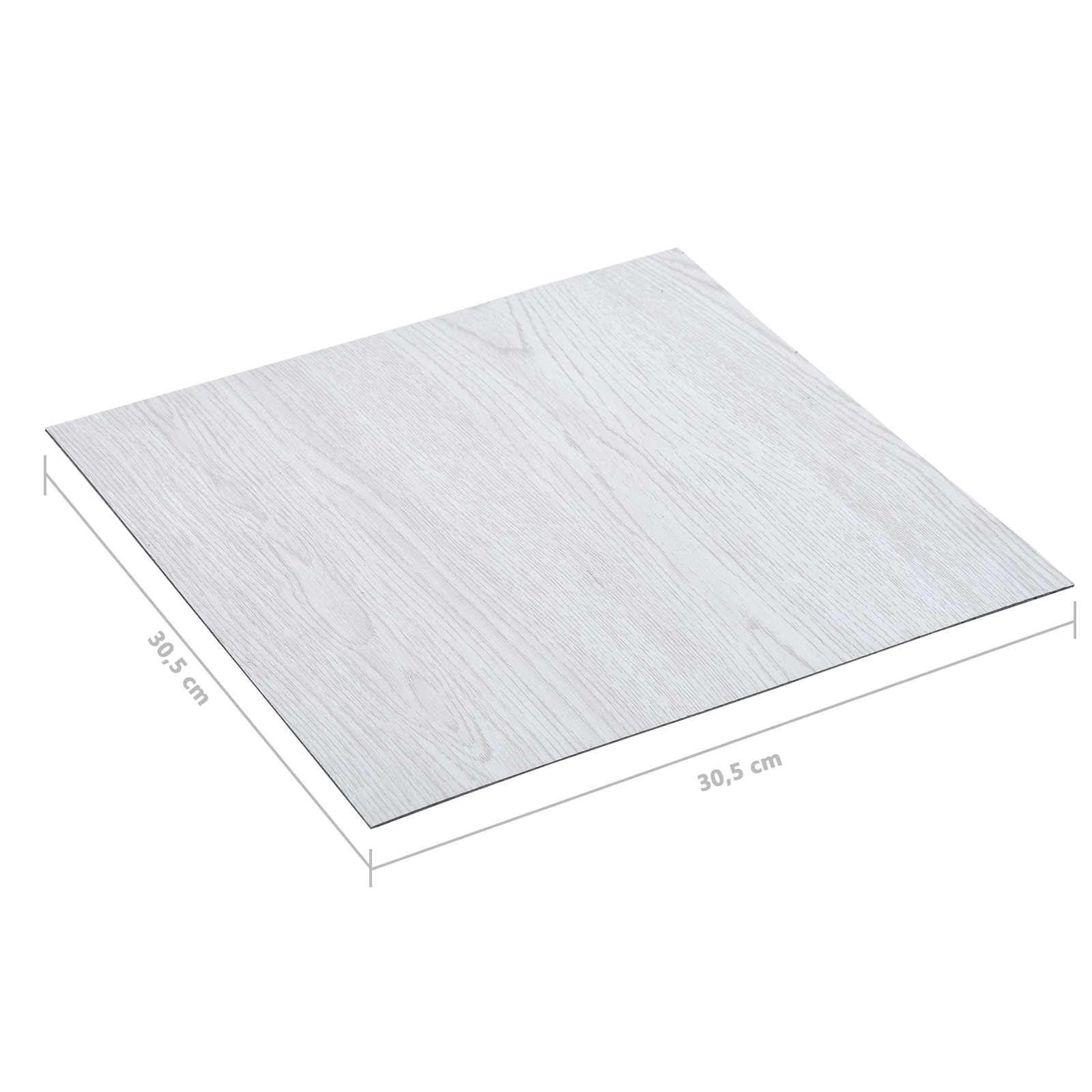 Tablones autoadhesivos de PVC de madera blanca, 30,5 x 30,5 cm, juego de 55 unidades, para interiores, modernos pisos para sala de estar, cocina
