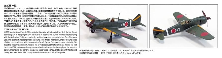川崎 Ki-100 1/72スケール 模型 Amazon.com: Aoshima 1/72 Aircraft Series No.4 Type 5 Series