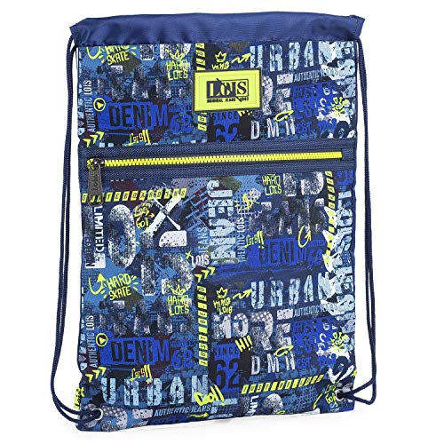 Lois: Mochila Saco. saquito con Asas. Cierre cordón. Gymsack Practica Ligera y Funcional