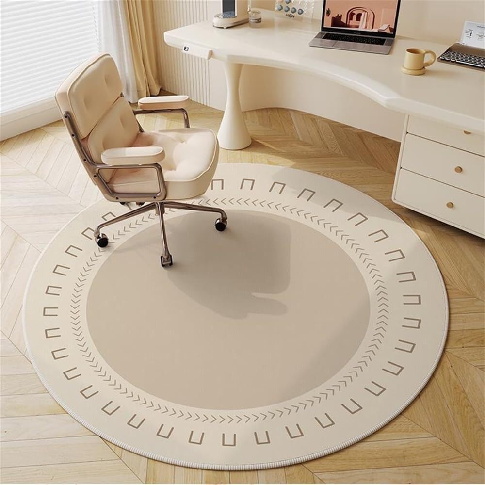 SSDDLZEQ Premium durable range Round Office Carpet And Hardwood Floor Multi-purpose Protective Mats(Gears,60cm)