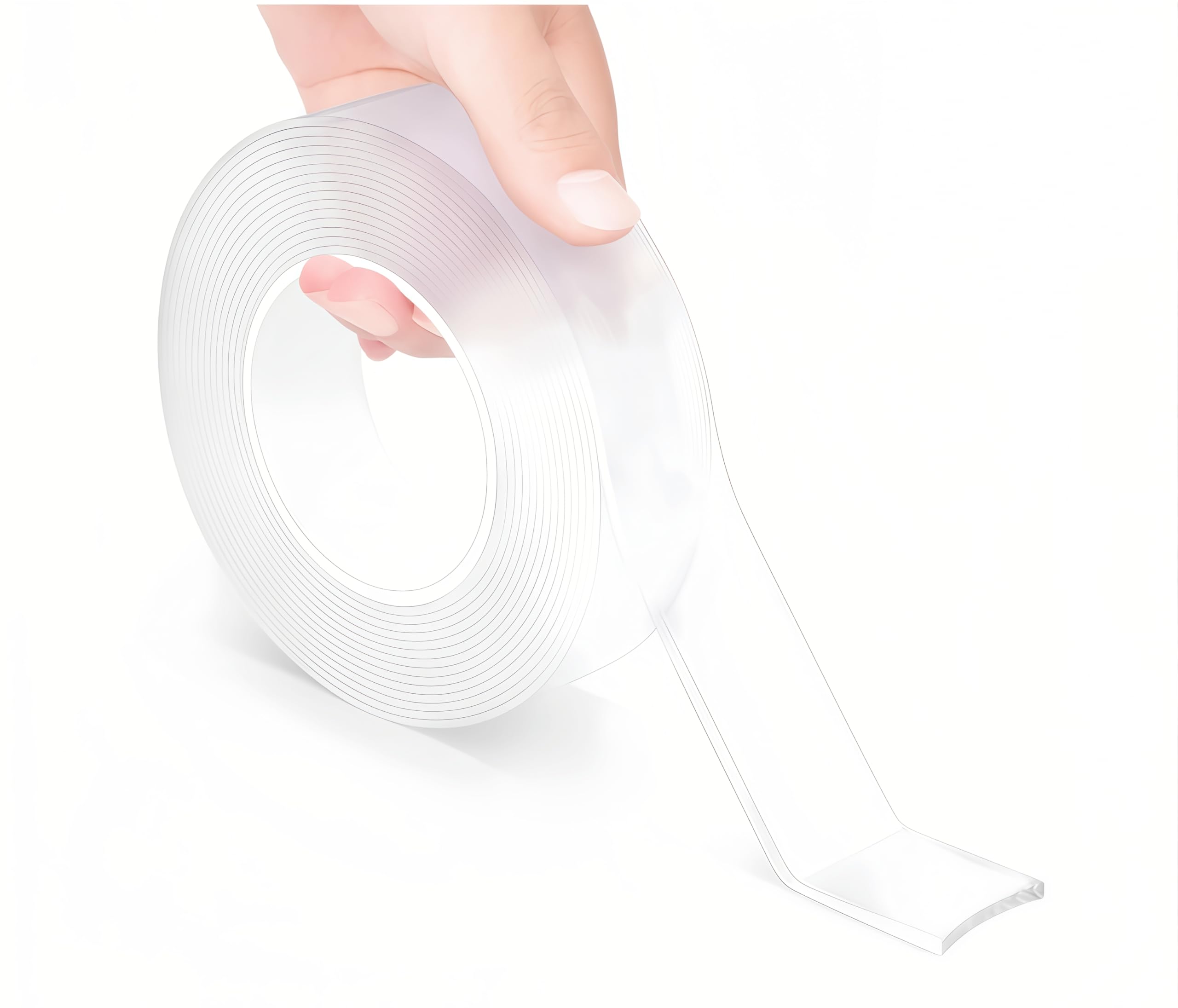 Double Sided Adhesive Tape Heavy Duty,16.4FTX 1.18in,Double Sided Adhesive Tape, Clear Tape Strips, Removable Wall Tape Sticky Poster Tape Decor Carpet Tape,Office,Home,Outdoor Use