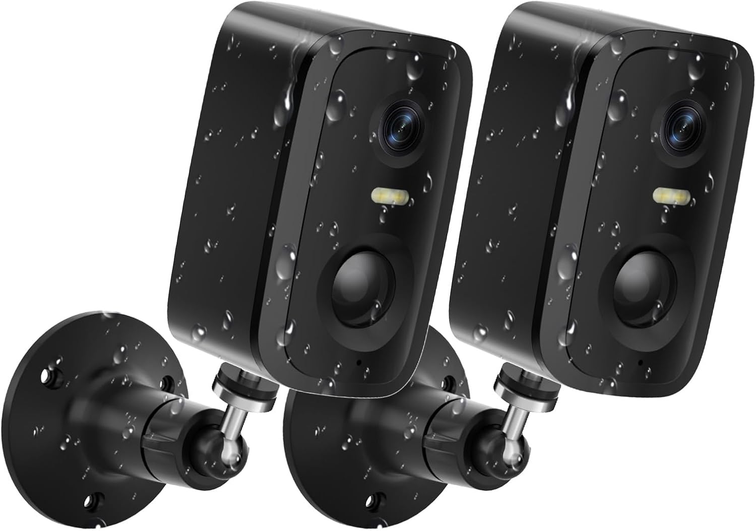 2K Wireless Security Cameras Outdoor, 2 Pack Battery-Powered Cameras with AI Motion Detection, Color Night Vision, Spotlight, 2-Way Talk, Siren Alarm, IP65,Cloud/SD Storage for Home Security
