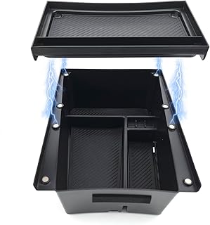 FUEISOF For Kia EV3 EV4 Centre Console Storage Box Compatible Armrest Organiser Storage Box Tray Storage Armrests Accessories (Storage Box 3)