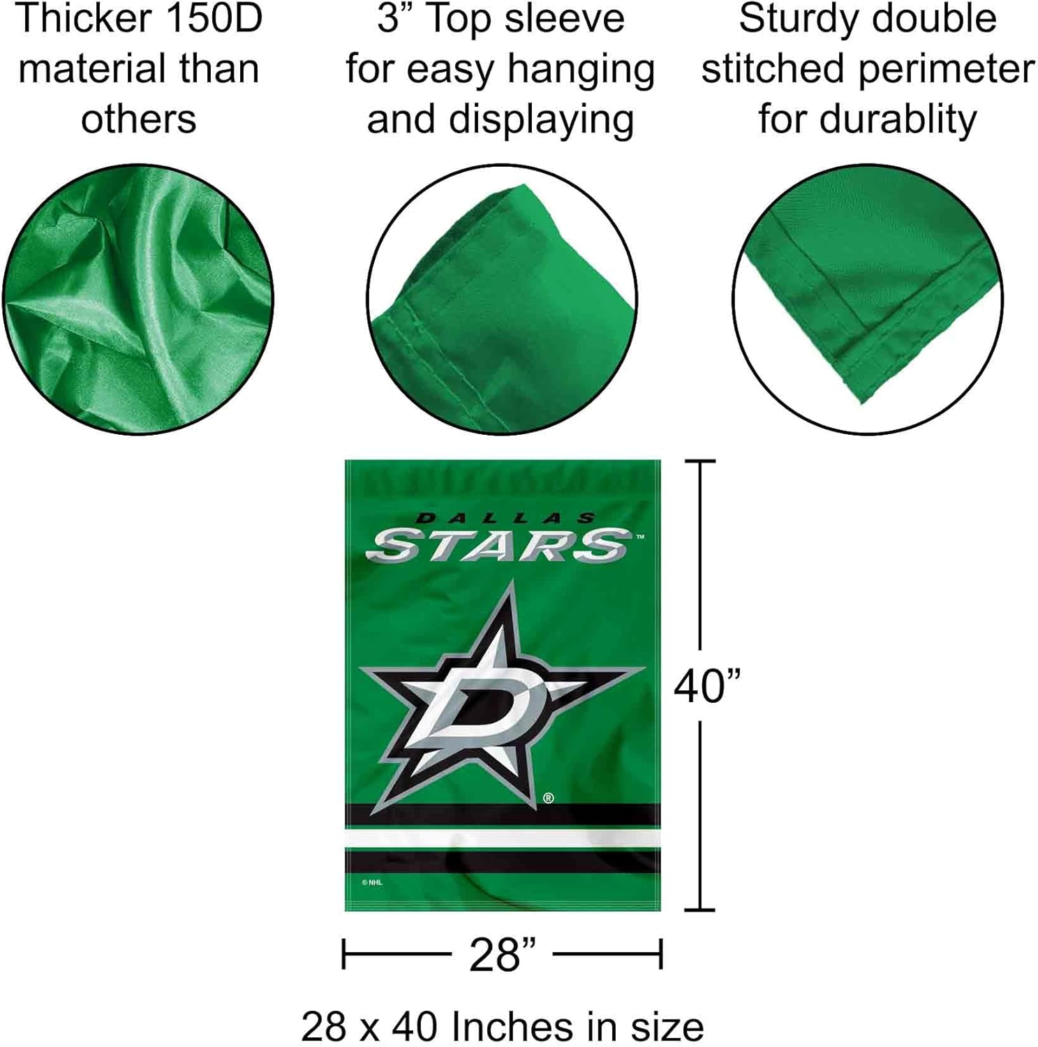 Dallas Stars Double Sided Banner House Flag