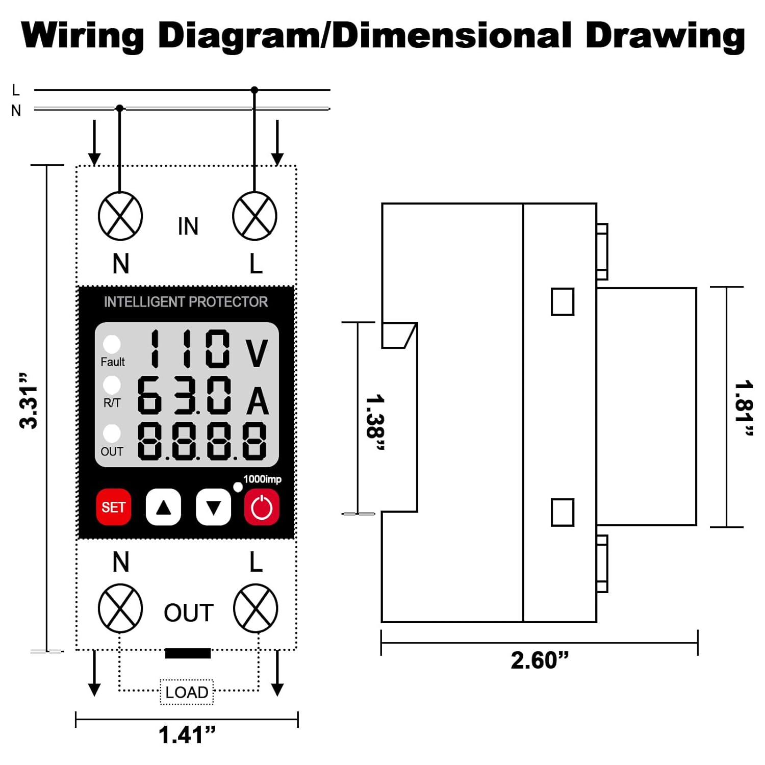 MARSTEK SP-001 Wiring Diagram and Dimensional Drawing