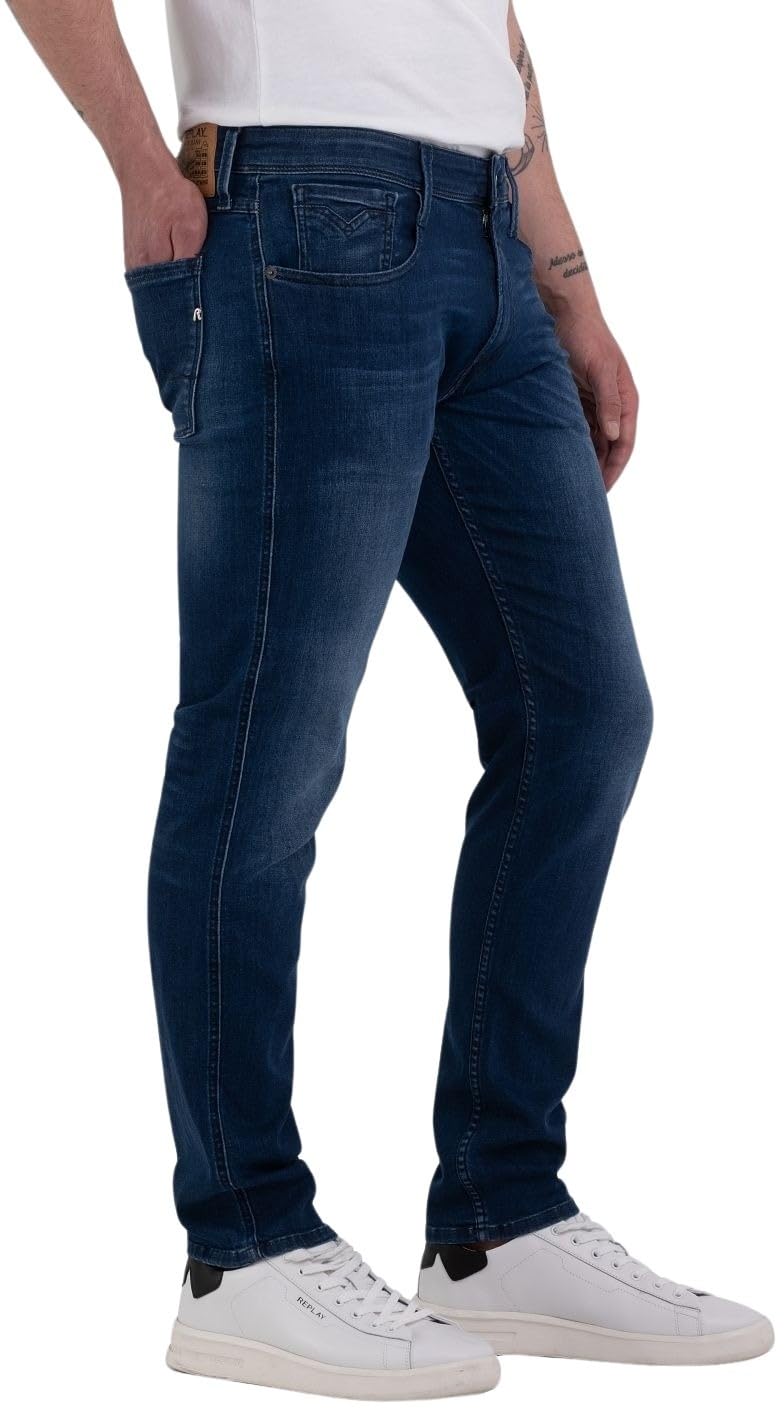 Replay Herren Jeans Anbass Slim-Fit mit Comfort Stretch