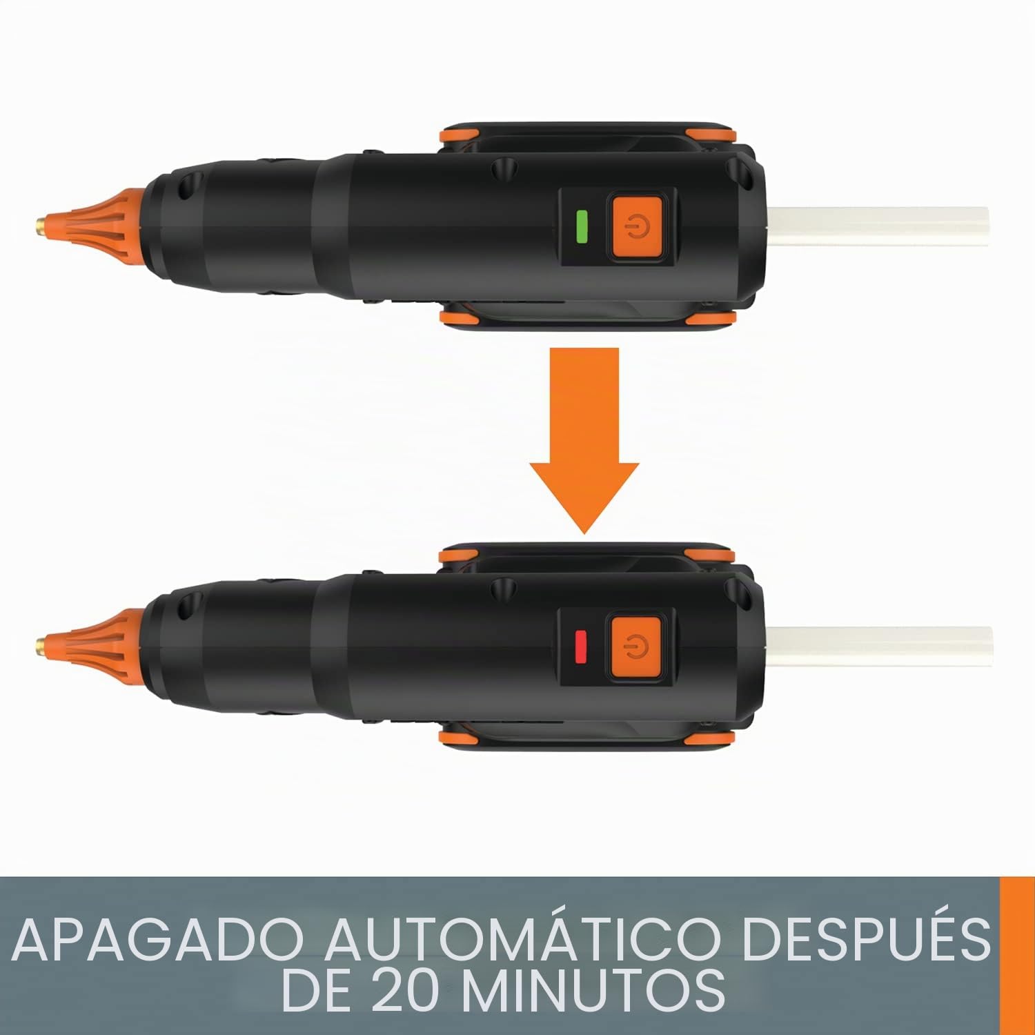 Worx Pistola de pegamento caliente de tamaño completo Power Share de 20 V WX045L.9- (solo herramienta)