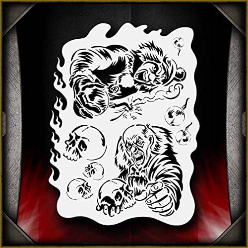 Clowns 3 AirSick Airbrush Stencil Template