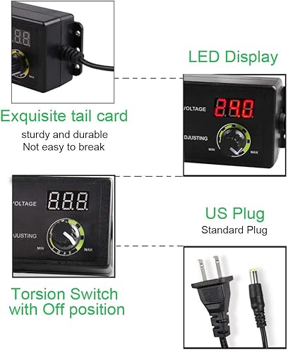 Miniatura 3 de AlloverPower 3 V - 24 V 15 A 36 W kit de fuente de alimentación de CC ajustable adaptador de control de velocidad interruptor de encendido y apagado
