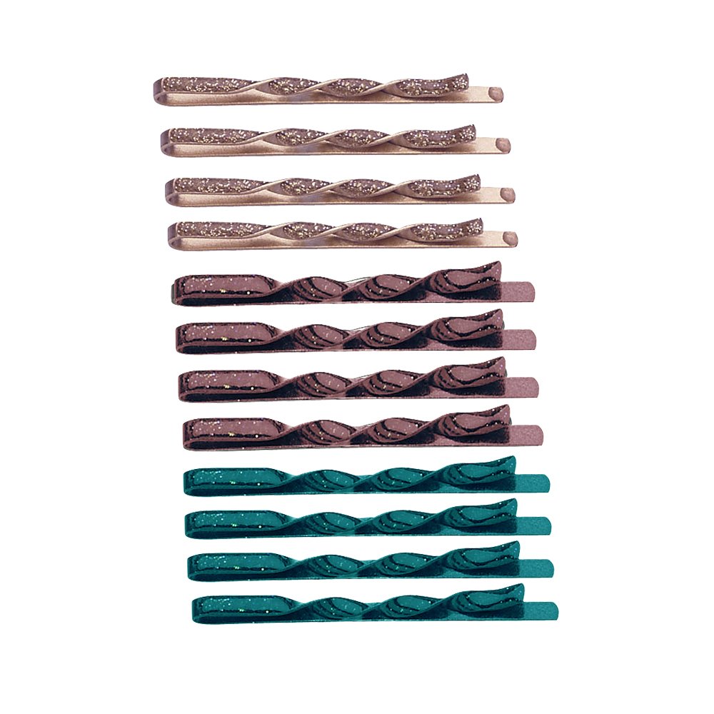 Karina 3 Color 12 Piece Swirl Bobby Pins : Beauty & Personal Care