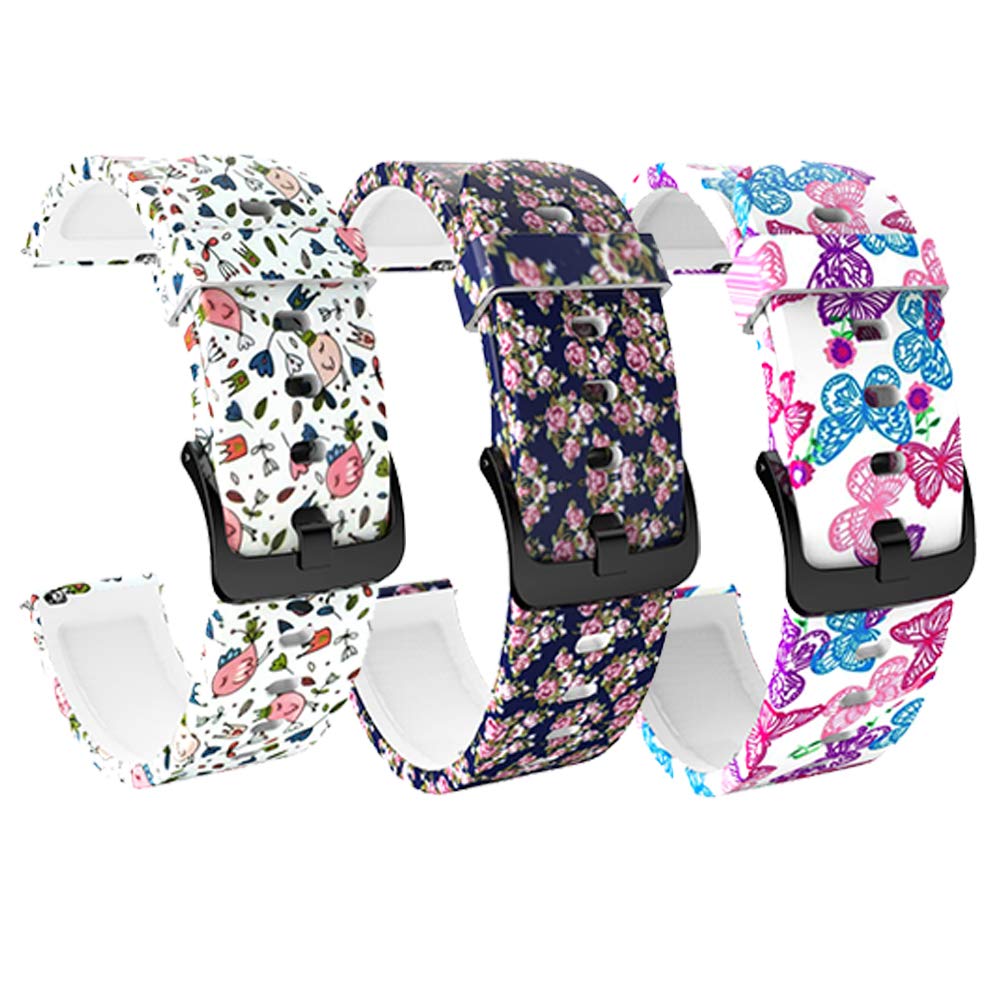 Chofit 3 Pack Bands Compatible with Amazfit GTS/GTR 42mm, 20MM Band Replacement Quick Release Camouflage Floral Pattern Wristband Straps Compatible with Amazfit Bip/Bip Lite (Multicolor)