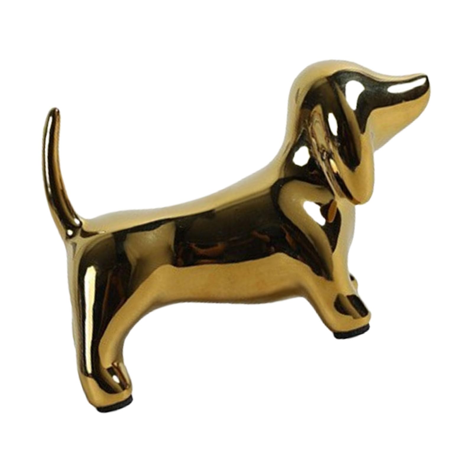 Msioytog Scandinavian Ceramics Dog Figurine Artistic Shelf Decoration Accent Perfect for Home Styling Ceramics Dachshund Statue
