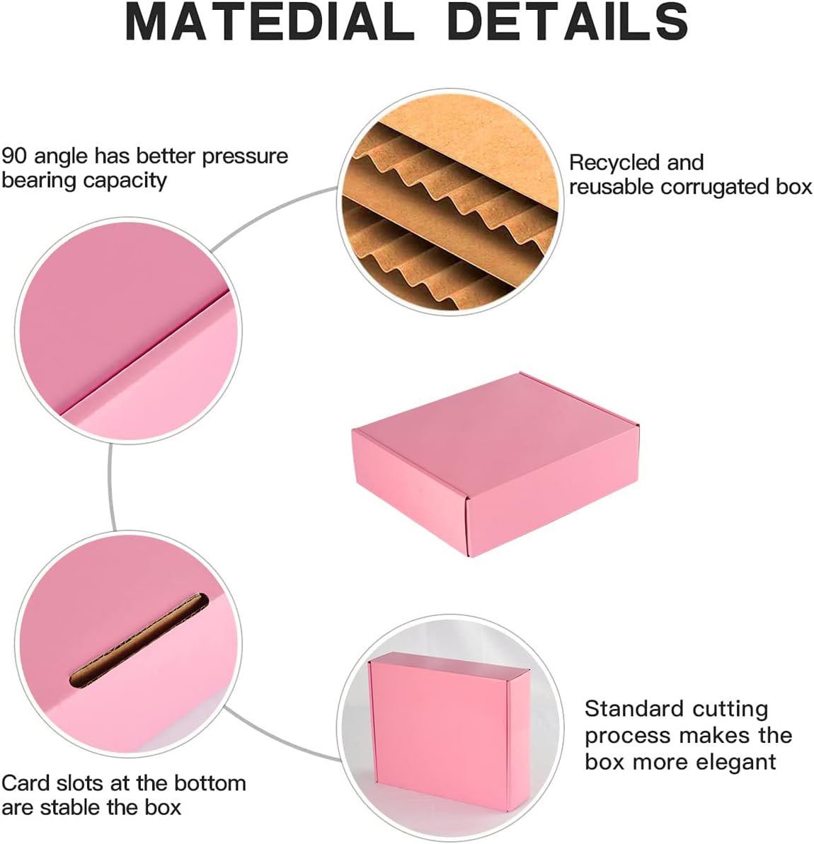 11x9x3 Inch Pink Shipping Boxes Pack of 26, Corrugated Cardboard Mailer Box, Literature Mailer for Small Business (Pink)