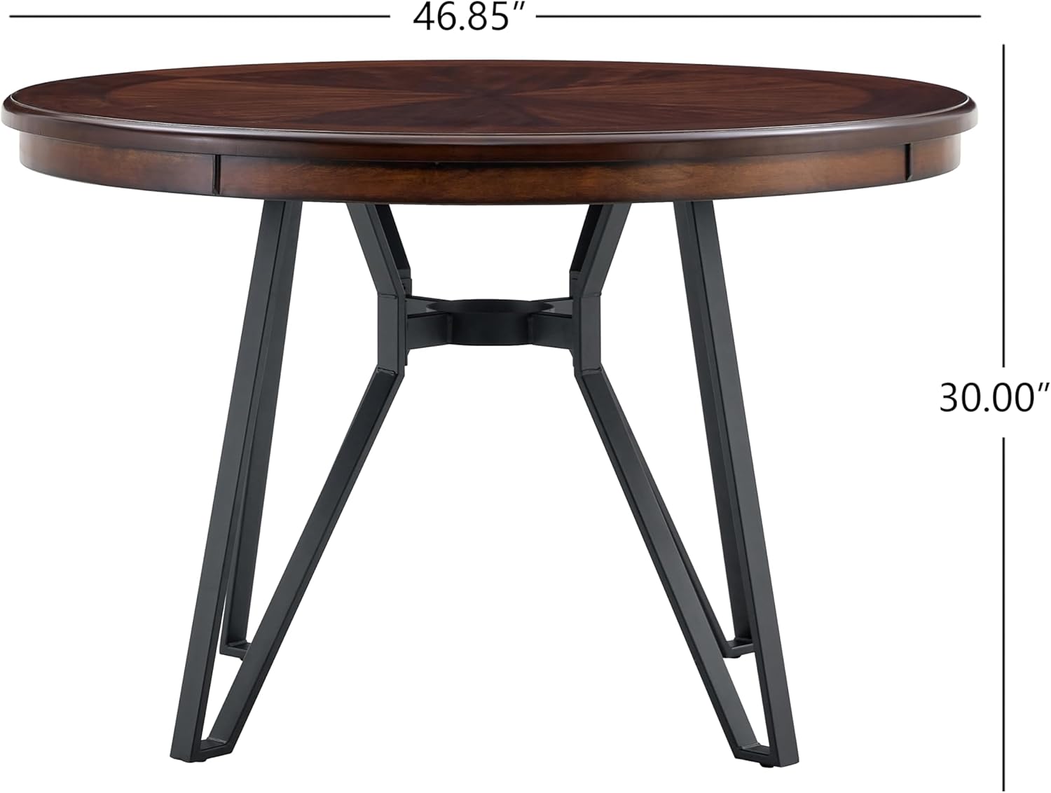 Christopher Knight Home Declan 5 Piece Wooden Dining Table Set for 4, Modern Dining Chairs Set of 4 and Table Set, Round Dining Table and Chair Set for Home/Apartment/Restaurant, Black+Brown+White