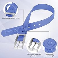 Vista 44 de Wisedog Waterproof Dog Collar: Multiple Adjust 7" to 23.6", Soft Rubber Coated Webbing, Easy to Clean, for Small Medium Large Dogs