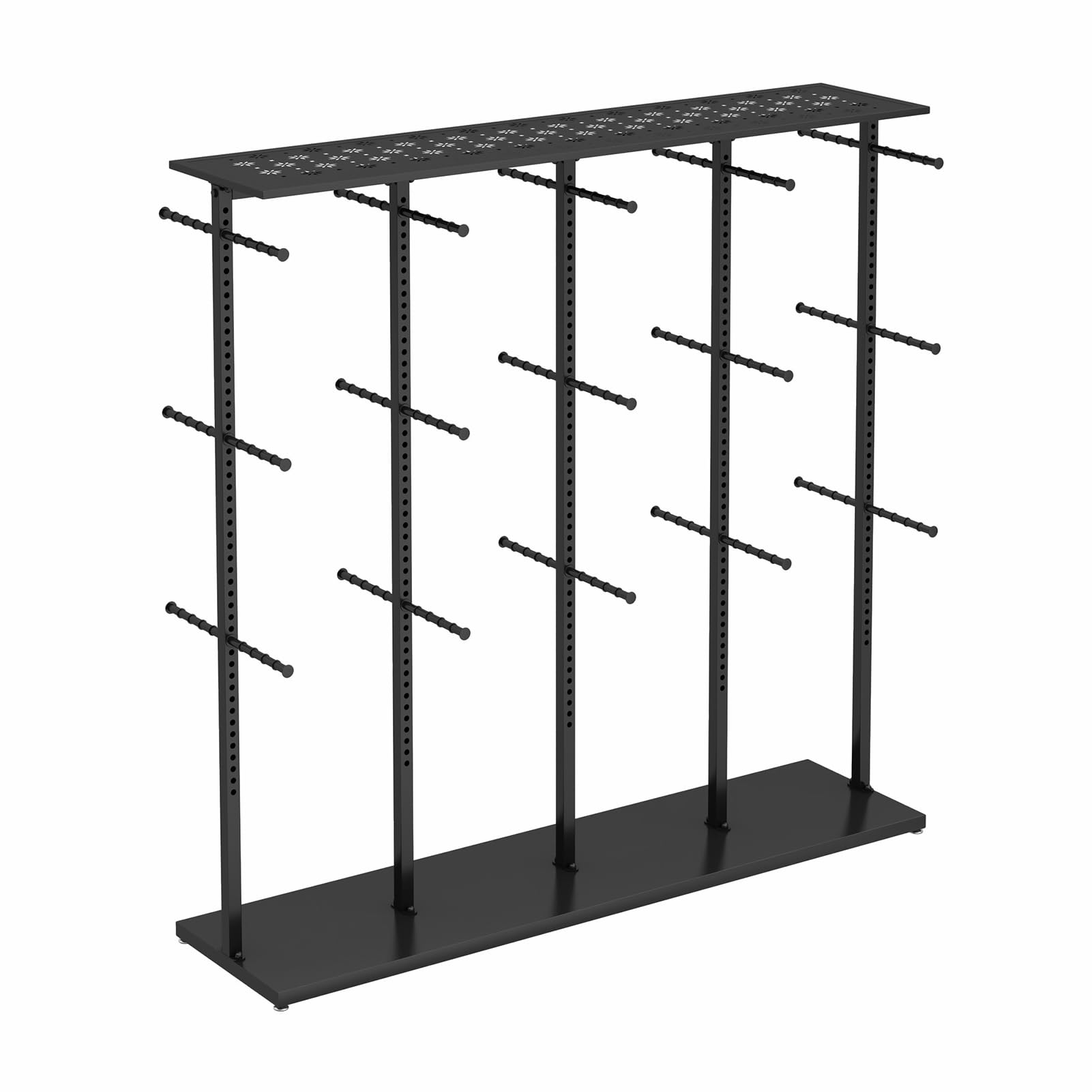 YNBSHGAA Freestanding Lingerie Display Rack, Garment Stand for Retail Boutique, Underwear Storage Shelves for Bra Panties Scarves Socks Organizer,Black 1-130X40X130CM