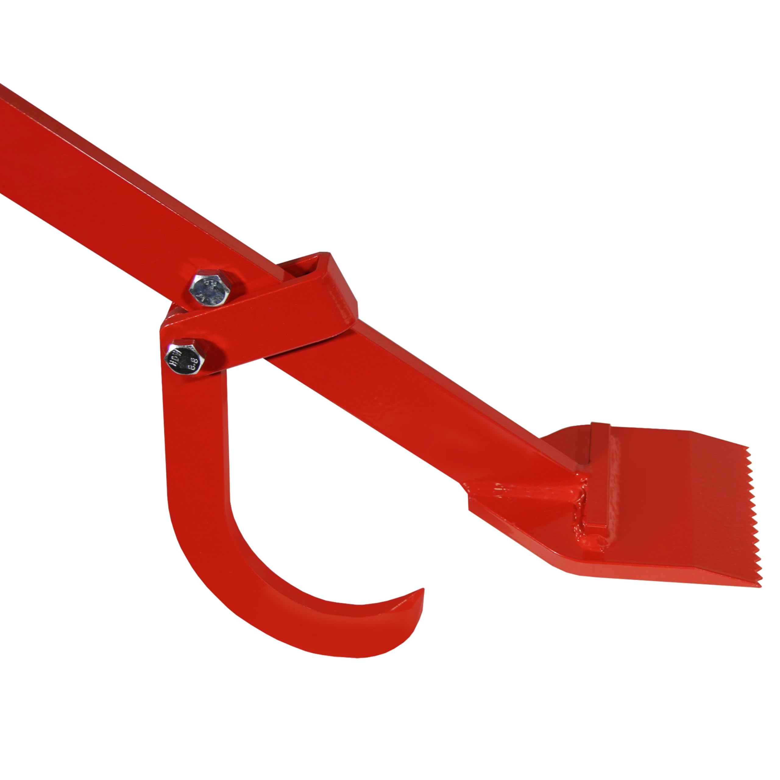 Fällheber Stammwender Holzwender Fällhilfe aus Stahl, 80-130 cm verstellbar, Wendehaken Ergonomischer Rutschfester Handgriff Rot (F1 - 80cm)