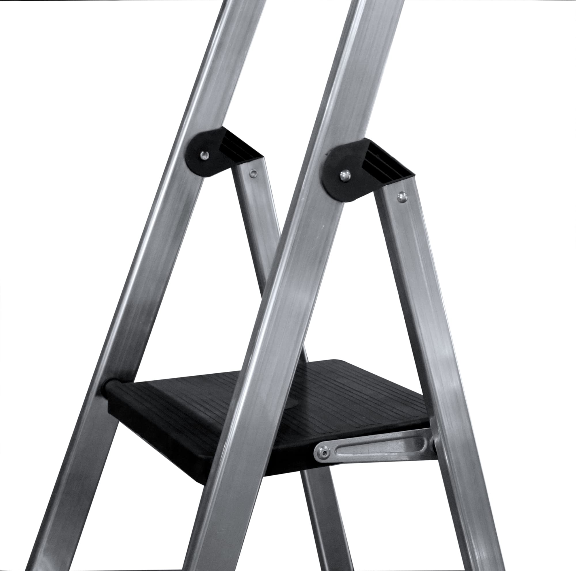 KTL - Escalera de Tijera K-OFFICE de 8 Escalones de Aluminio Silver de 366 cm de Altura con 150 kg de Capacidad de Carga