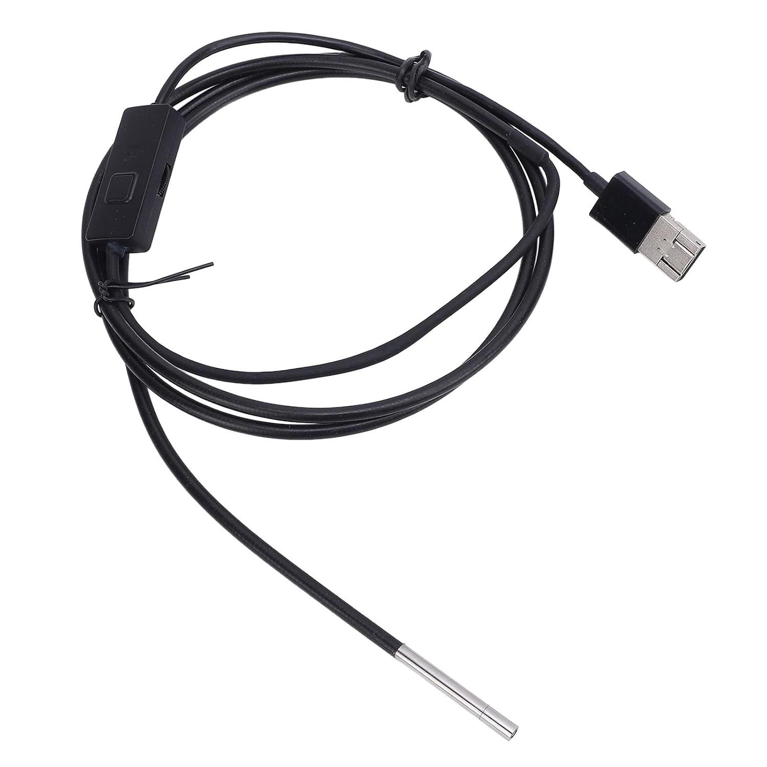 USB Endoscope Camera, Type C Borescope with 6 Adjustable LED Lights, HD 1080P Industrial Inspection Camera 3.9mm 1m Cable for Pipes Sewers Engines
