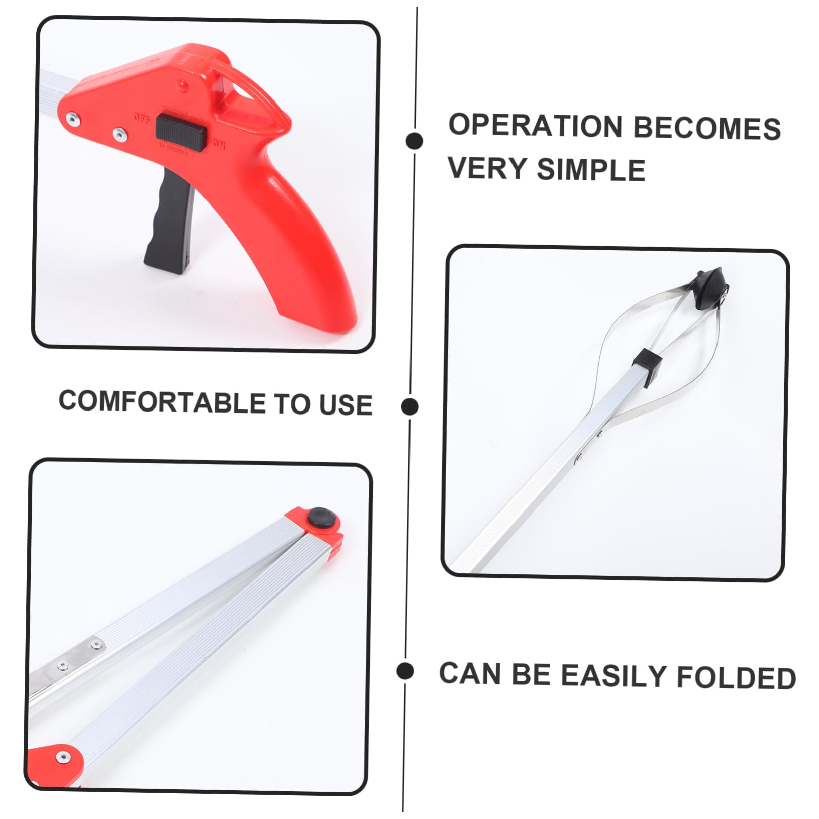 CALLARON 5 Stück Müllfalle Müllgreifer-tool Erreichen Picker Greifen Reacher-greifer Wählen Werkzeug Handgreifer Grabber Reacher-tool Schneller Wurfclip Aluminiumlegierung