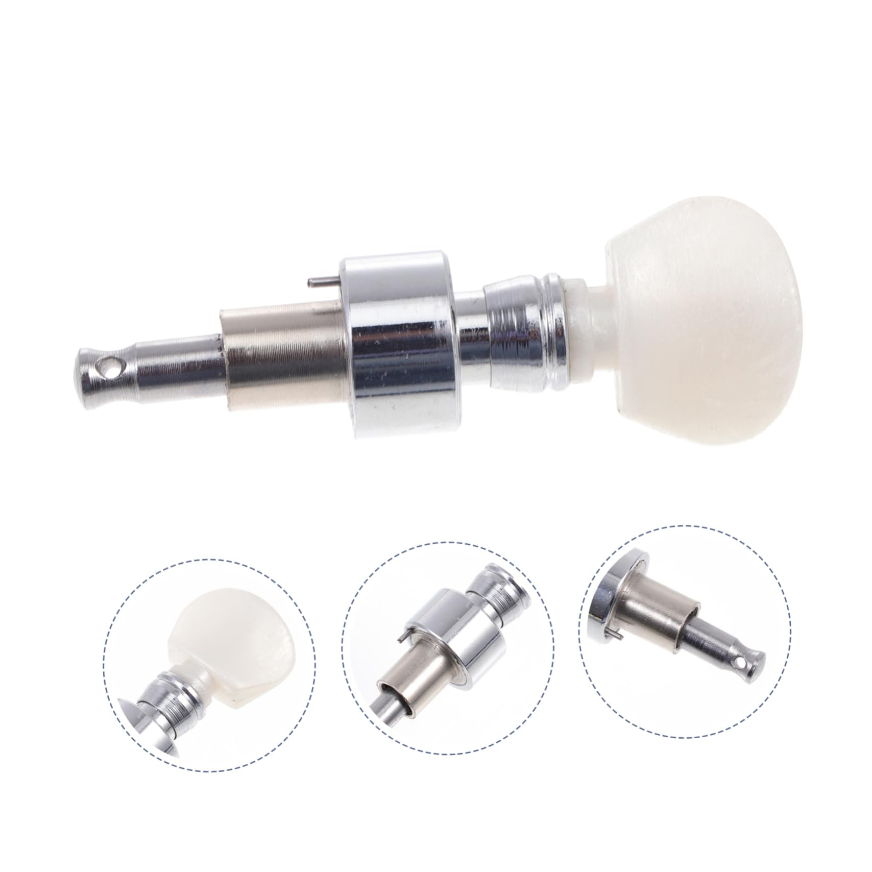 ibasenice 3stücke Banjo Stimmknopf Aus Legierung Weisser Ersatz Für Banjo Saiten-adjuster Einsetzbar Langsamlich Und Praktisch
