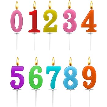 Party Supplies Yaomiao 10 Pieces Birthday Numeral Candles Cake Numeral Candles Number 0 9 Glitter Cake Topper Decoration For Birthday Party Favor Blue Birthday Candles