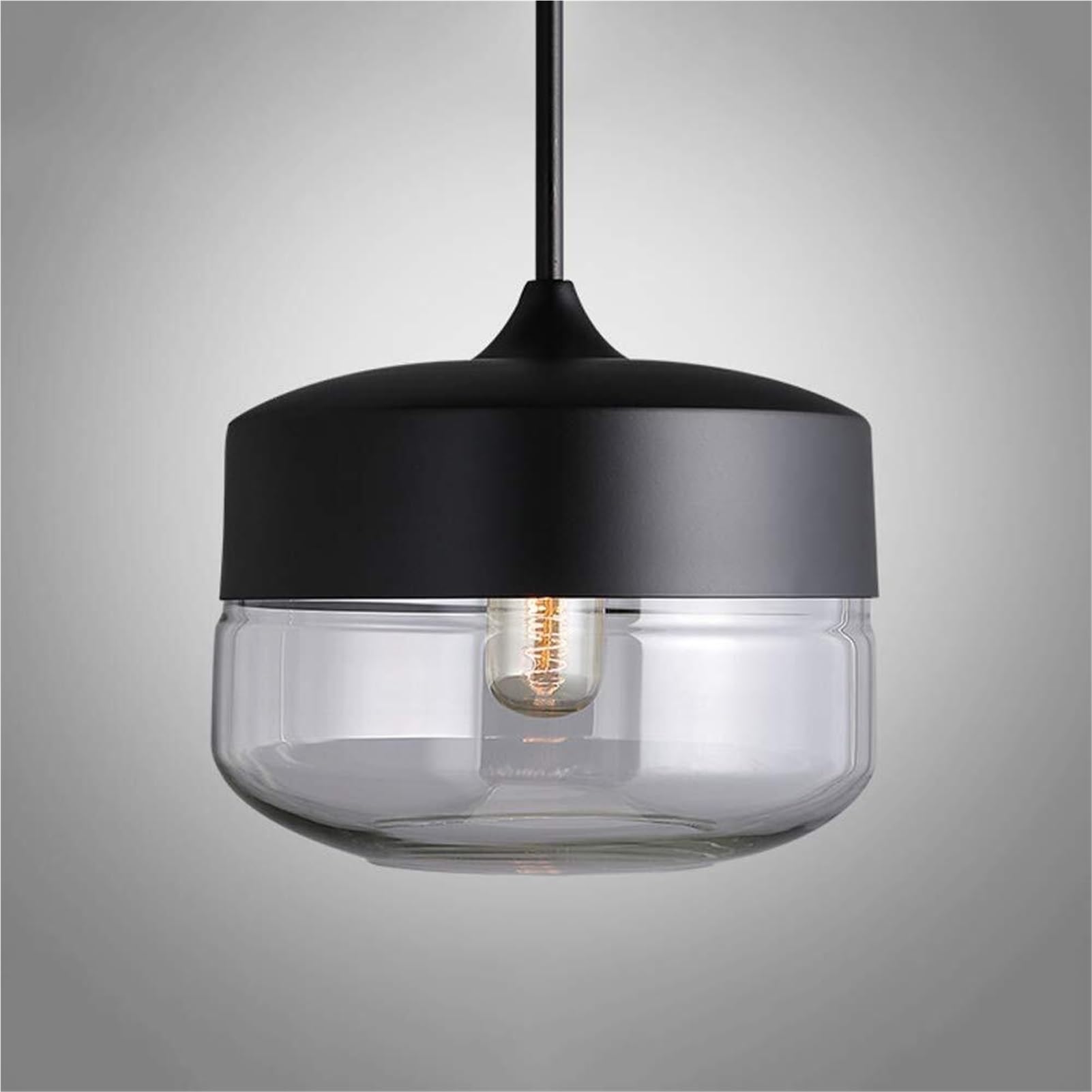 HUAYUSEDF Nordic Modern Loft Glass Pendant Lamp Chandelier Hanging Lighting Ceiling Fixture E26 E27 for Kitchen Restaurant Bar Living Room Bedroom(A,2)