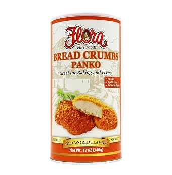 Flora Fine Foods Bread Crumbs - Italian Panko Bread Crumbs 12 oz, Authentic Italian Origin, Golden Crispy Texture, All-Natural Ingredients, Perfect for Italian Dishes, Gourmet Quality