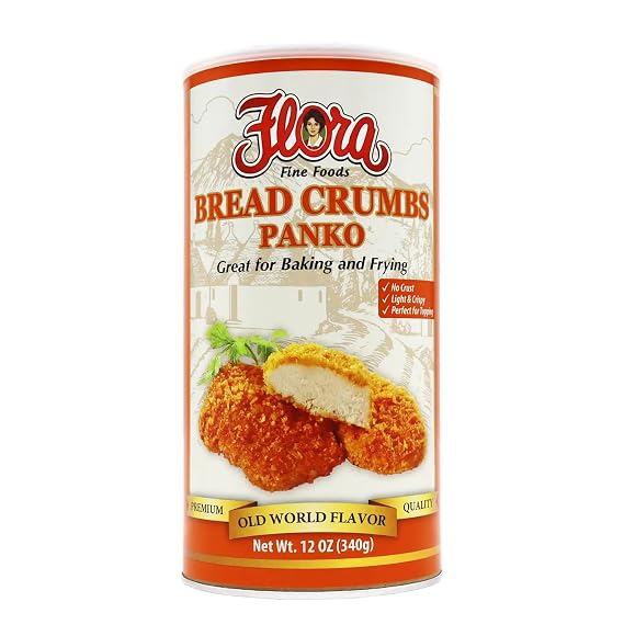 Flora Fine Foods Bread Crumbs - Italian Panko Bread Crumbs 12 oz, Authentic Italian Origin, Golden Crispy Texture, All-Natural Ingredients, Perfect for Italian Dishes, Gourmet Quality