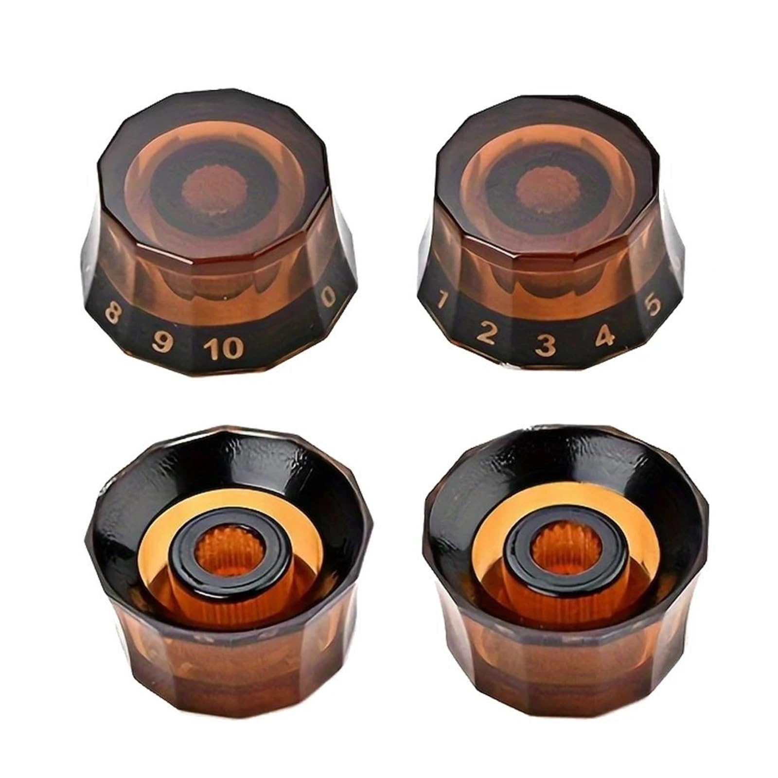 gitarrenzubehör für anfänger 4 Stück Acryl-E-Gitarren-Knopf Zylinder Lautstärkeregler Drehgeschwindigkeits-Kontrollknöpfe Für Gitarre Bass