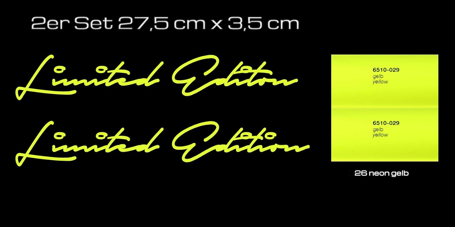 MS Car Sticker Limited Edition Motorsport Aufkleber 2er Set 27,5x3,5cm ...
