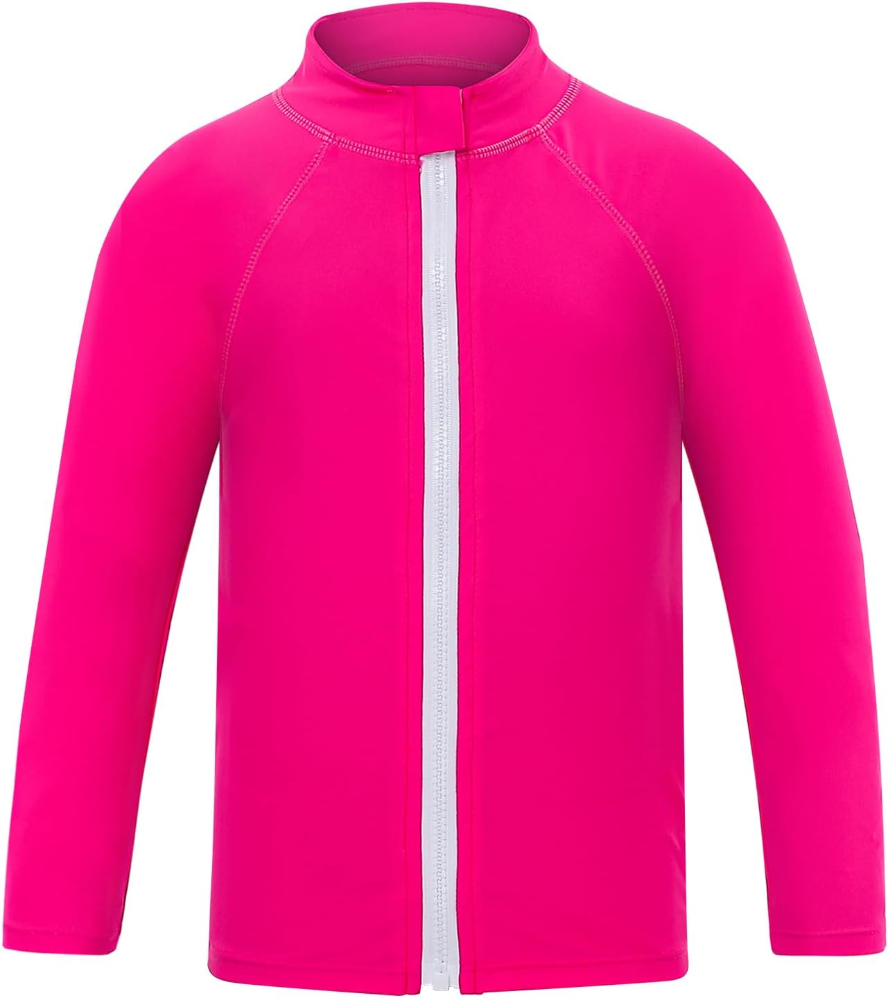 Rash Guard for Boys Long Sleeve Zipper Swim Shirt UPF 50+ Toddler Sun Water Suit