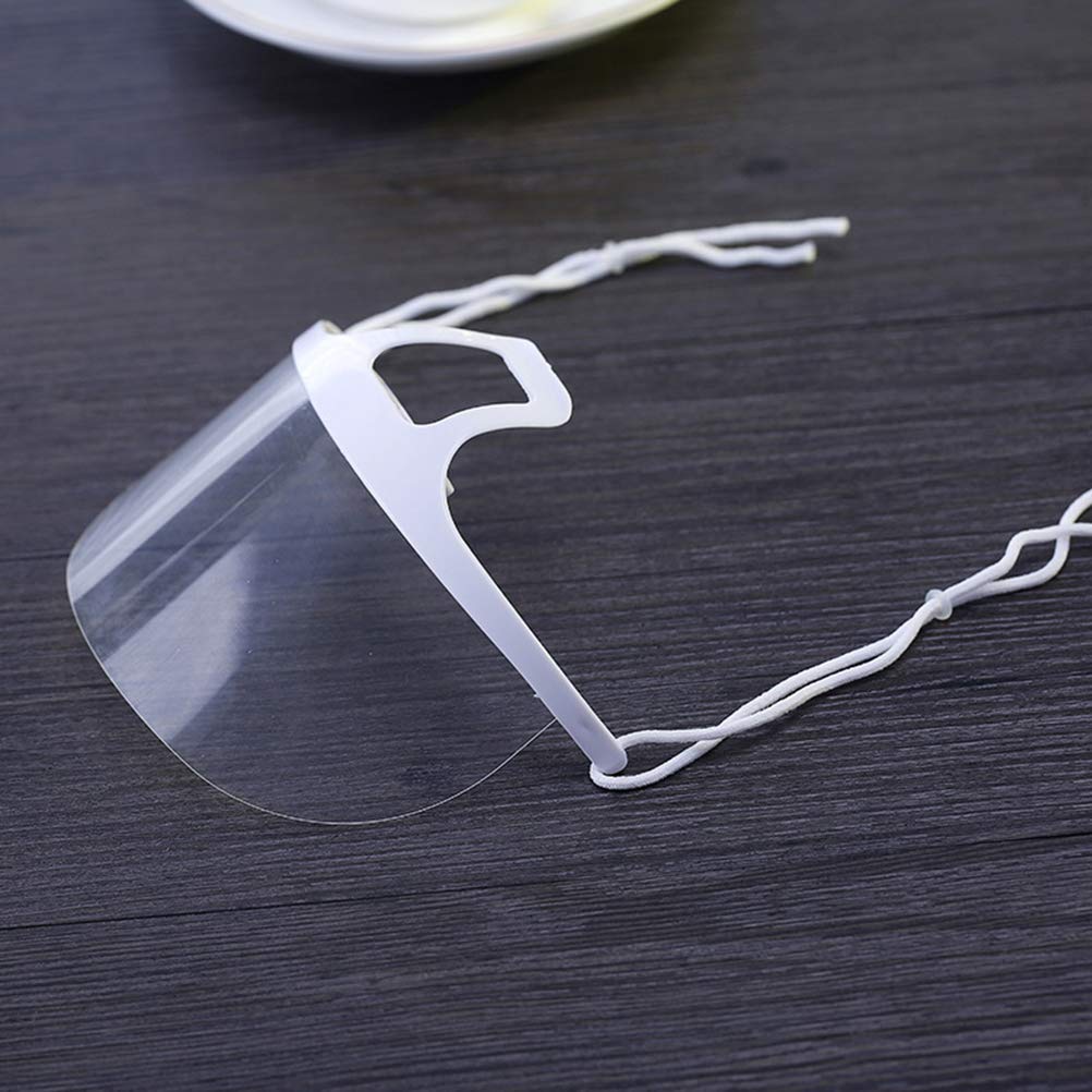 Bouclier Visage, 10 pcs Transparent Clairette Anti-buée Demi-écran Visage Horeca Chef Vizier, Anti-Splash et salive Protection Films Nourriture Protection En Plastique Visage Horeca Chef
