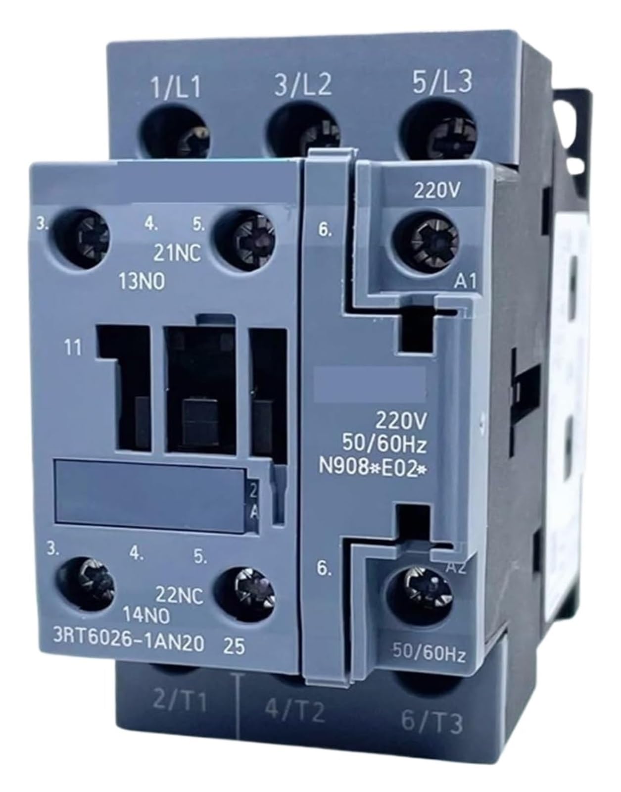 Contacteur 3RT6027-1AN20 AC 220 V tripolaire pour moteur