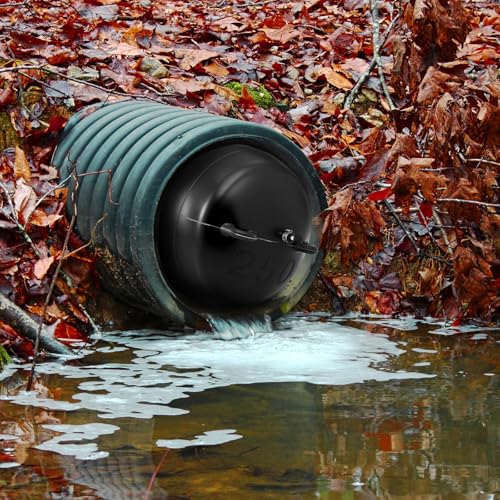Image of Glooglitter 10 Inch Inflatable Pipe Plug Sewer Test Plug Rubber Plumbing Test Balloon Ball for Sewage Pipeline Inspection (with 39.37 Plastic Extension Hose)