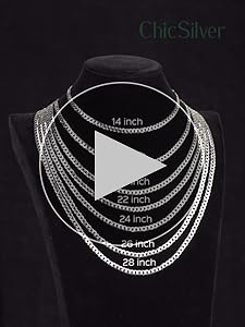 ChicSilver Cuban Link Chain for Men Cuban Chain 925 Sterling