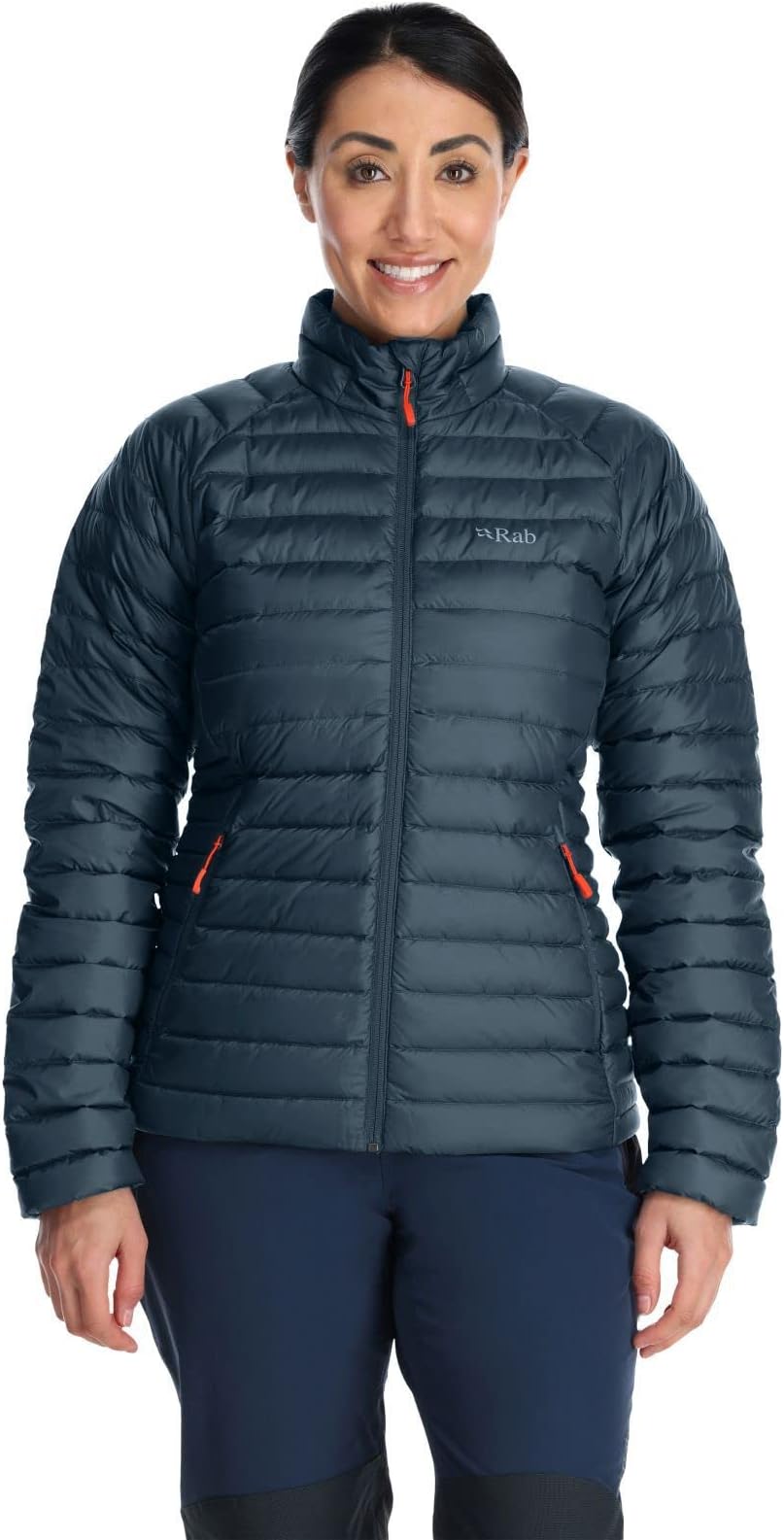RabWomen's Microlight Down Jacket for Trekking, Climbing, & Skiing - Orion Blue - 14