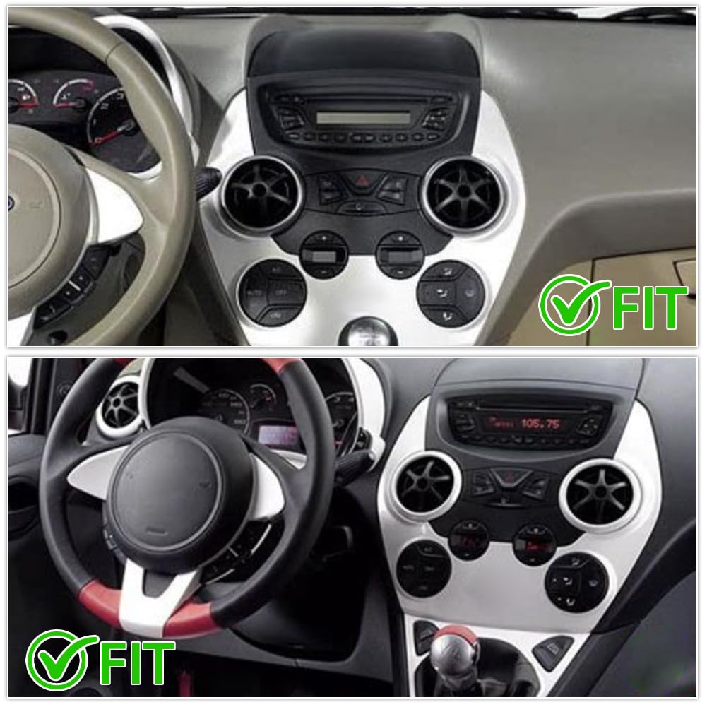 4+64G Android 14 Autoradio für Ford Ka 2008-2014 mit Carplay Android Auto | 10 Zoll Touchscreen Auto Stereo Display Player Radio GPS Navigation Head Unit mit SWC FM RDS MirrorLink Splitscreen Bluetooth