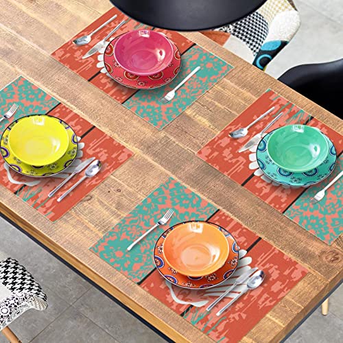Set de table coquillage antidérapant lot de 6 tapis de table résistant chaleur 30x45 cm - 8