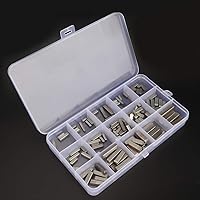 Vista 8 de Passfeder Sortiment - Juego de llaves de eje SAE de acero inoxidable, 140 unidades de accionamiento paralelo, llave de extremo redondo, juego