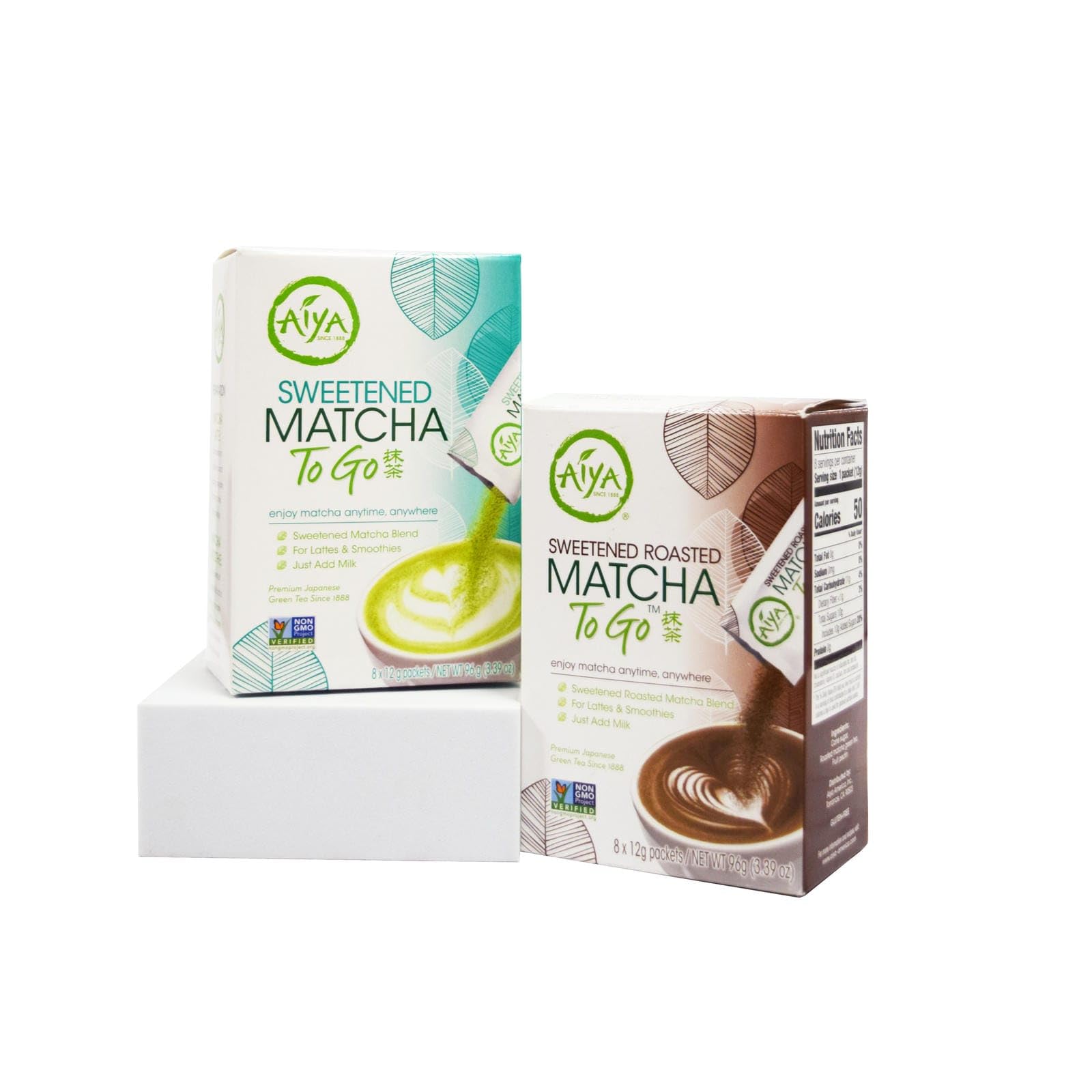 Sweetened And Sweetened Roasted Matcha To Go Sticks